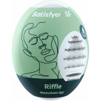 Мастурбатор нереалистичный SATISFYER EGG SINGLE (RIFFLE), TPE, зеленый Мастурбатор нереалистичный SATISFYER EGG SINGLE (RIFFLE), TPE, зеленый
