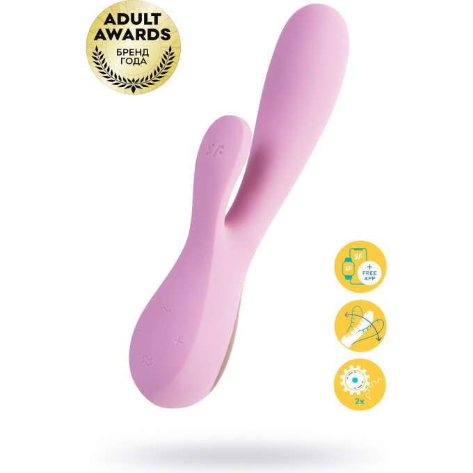 Нереалистичный вибратор SATISFYER MONO FLEX CONNECT APP розовый 4002651
