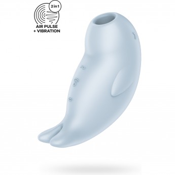 Вакуумный стимулятор клитора SATISFYER SEAL YOU SOON, силикон, голубой Вакуумный стимулятор клитора SATISFYER SEAL YOU SOON, силикон, голубой
