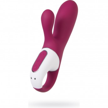 Вибратор SATISFYER Hot Bunny с клиторальным стимулятором, красный Вибратор SATISFYER Hot Bunny с клиторальным стимулятором, красный